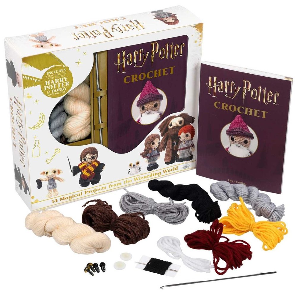 WB Wizarding World Harry Potter Crochet Kit Dobby Yarn 14 Projects Book Gift NEW